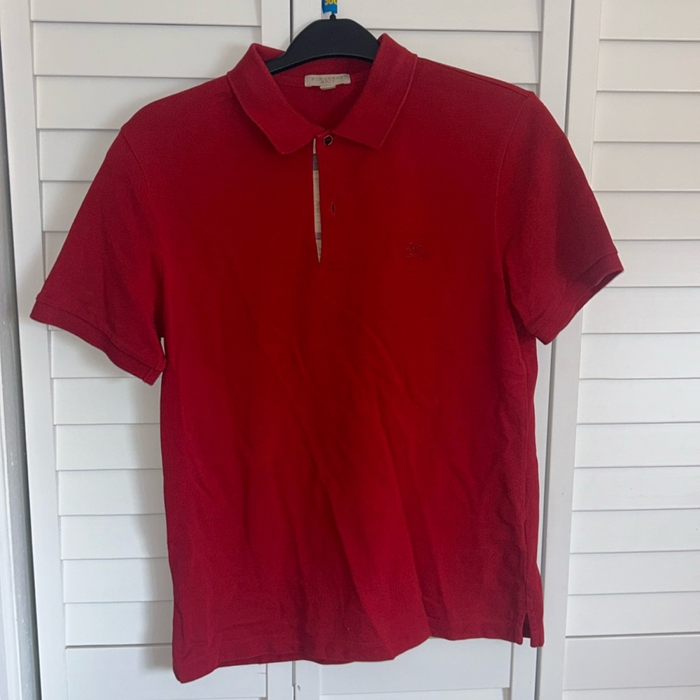 BURBERRY BRIT Mens red polo size M